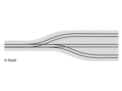 Tillig-87132 Gleis Trambahn H0m Depot 3-ständig Asphalt
