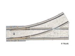 Tillig-87093 Gleis Trambahn H0m Parallelweiche R 204 Links Pflaster