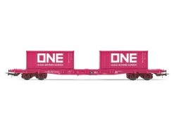 Jouef HJ6261 Güterwagen Containertragwagen S70 2x20ft Container ONE TOUAX Spur H0