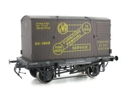 Dapol 7F-037-007W Güterwagen Conflat GWR 39410 & Container BK-1869 Gealtert Spur 0