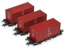 Accurascale ACC2097 Güterwagenset PFA DRS LLNW 2031 Container 3x Spur 00