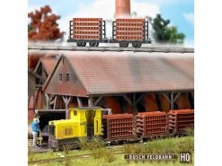 Busch-12203 H0f Ziegeltransportwagen 2x