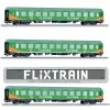Tillig 01030 Personenwagenset Flixtrain 3x TT -SpielzeugBahnWelt Personenwagenset Flixtrain 3x Tillig 01030 b 0